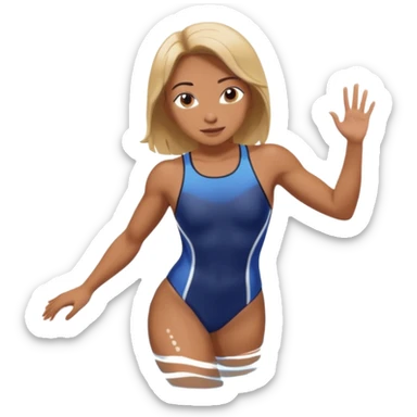 girl swimming athlete sticker