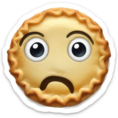 Cute mince pie with eyes sticker
