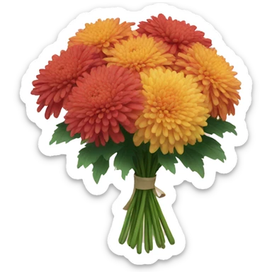 A bouquet of Chrysanthemum sticker