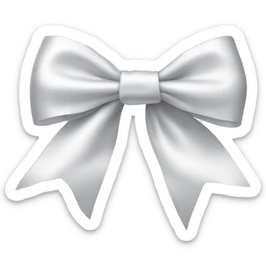 white satin bow sticker