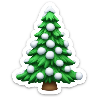 christmas tree with snow sticker