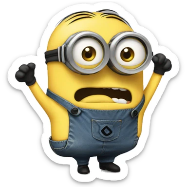 Minion crying because it’s sad  sticker