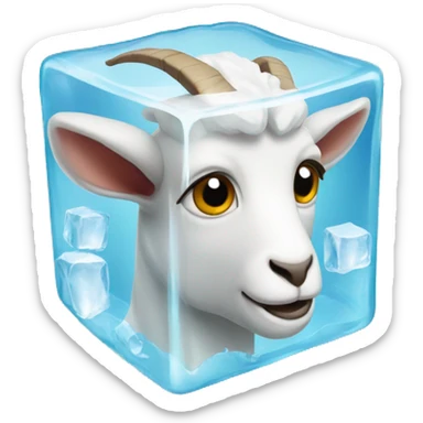 goat shaped ice cube sticker