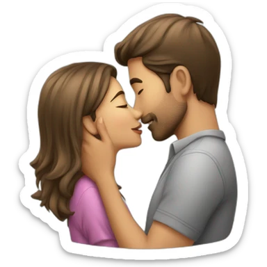 man kissing girl sticker