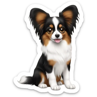 Papillon puppy cute sticker