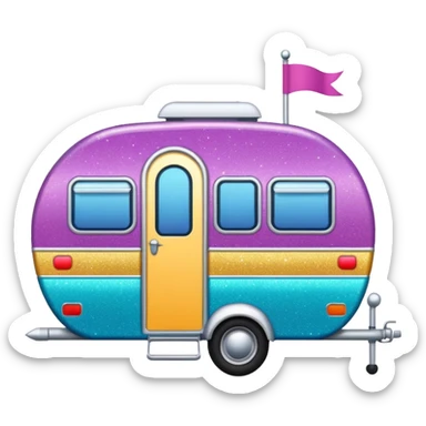 glitter caravan sticker