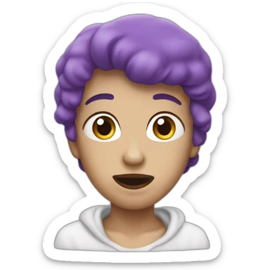 Poop violet avec des ailes sticker