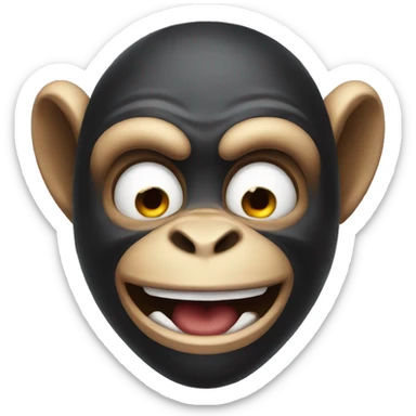 monkey with evil smile sticker