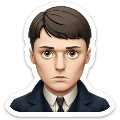 Tommy Shelby make his face exact  sticker