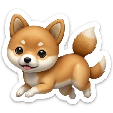 The baby shiba dog are diving sticker