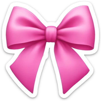 Pink bow sticker