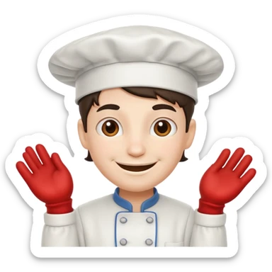 funny character with cook hat no human sticker