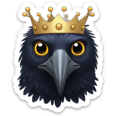 Crow crown sticker