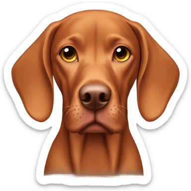 Hungarian vizsla ginger dog sticker