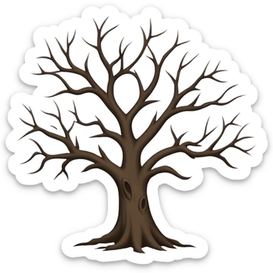Bare tree without leaves sticker