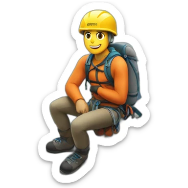 climber on the summit of a mountain sticker
