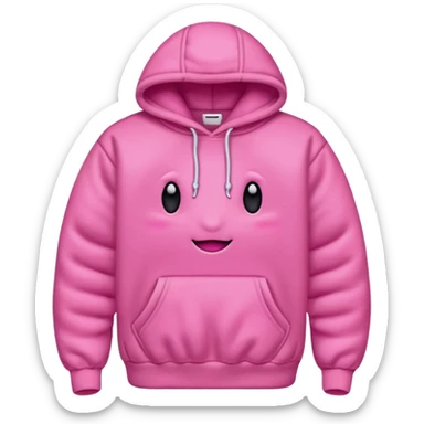Pink palp puff hoodie ￼ sticker