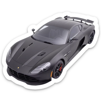 black high-end sports car with a transparent film partially unrolled above it, film not yet attached, premium and elegant sticker