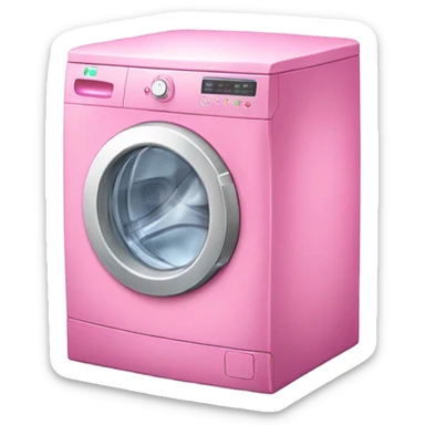 pink washing machine  sticker