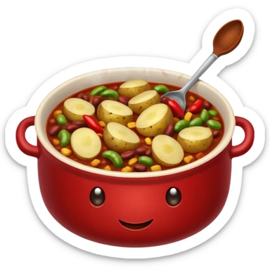  chili, beans and potatoes.  sticker
