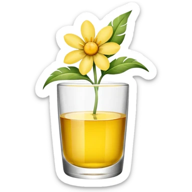 bitte ein bild von einem eistee mit papageiblumengeschmack sticker