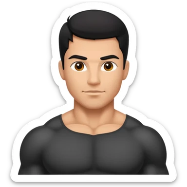 Sexy handsome muscular man sticker