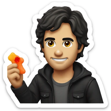 damon salvatore eating sour patch kids  sticker