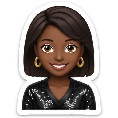 K-Ci from Jodeci/K-Ci & JoJo with dark brown, black sequin outfit sticker