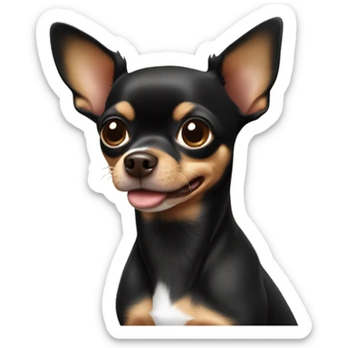 Black an brown chihuahua sticker