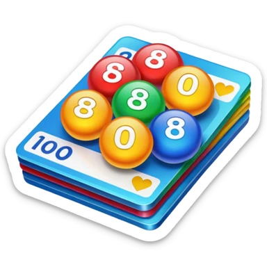 lottery cards sticker