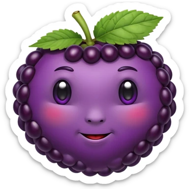 Black berry fruit with butt cheeks shown sticker
