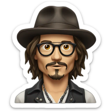 Johnny Depp Stoned  sticker