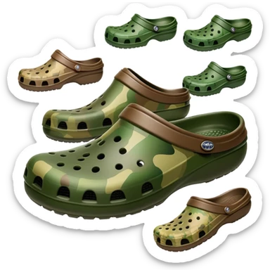 camo crocs sticker