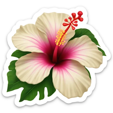 Hibiscus flower sticker