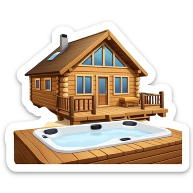 Luxury cabin with jacuzzi sticker