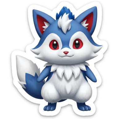 Meowstic-Zangoose-Fakémon-hybrid-creature (full body)  sticker