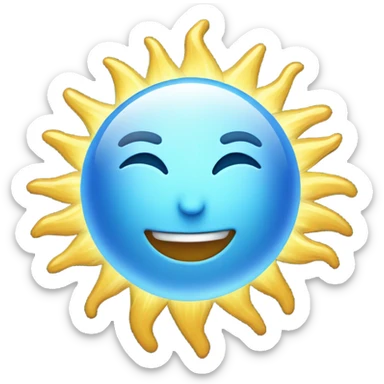 Freezing sun sticker