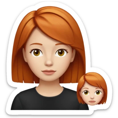 the emoji 💇🏻‍♀️ but ginger hair sticker