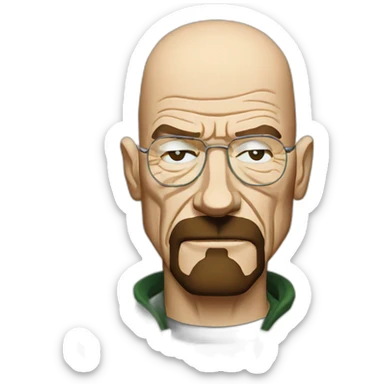 Walter white smoking meth sticker