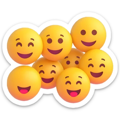 three emojis in first, second and third place sticker