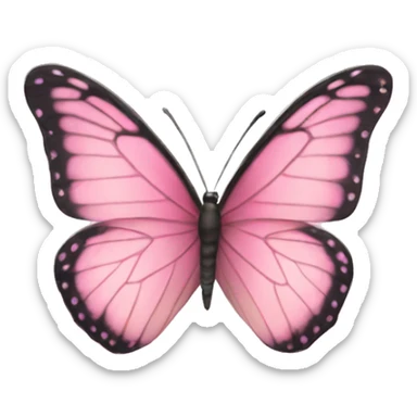 light pink heart with butterfly sticker