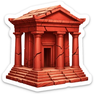 Cracked Temple red sticker