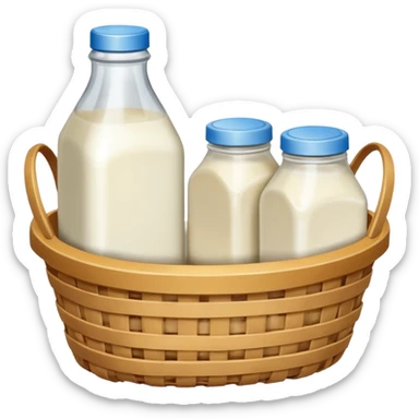 generate an image for dairy products basket sticker