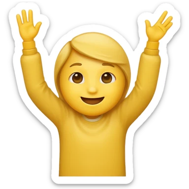 a  normal yellow emoji who dabs sticker
