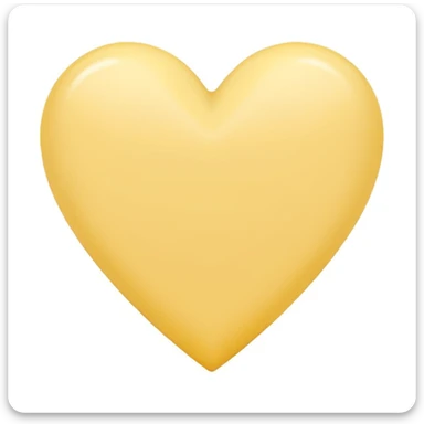 Pastel yellow heart sticker