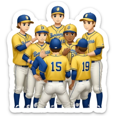 savannah bananas baseballl team blue and yellow sticker