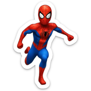 spiderman runing sticker