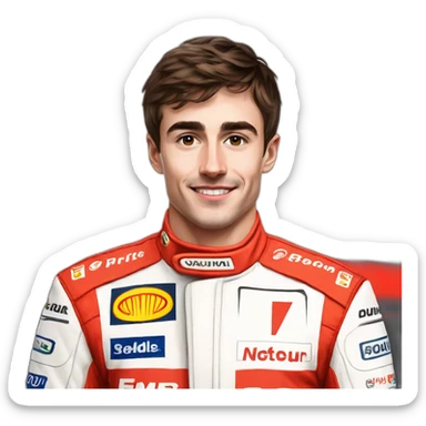 F1 rouge avec Charles Leclerc  sticker