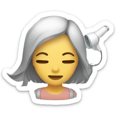 Mujer usando secador  sticker