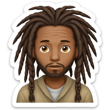 A black guy with dreads trying to keep a straight face  sticker
